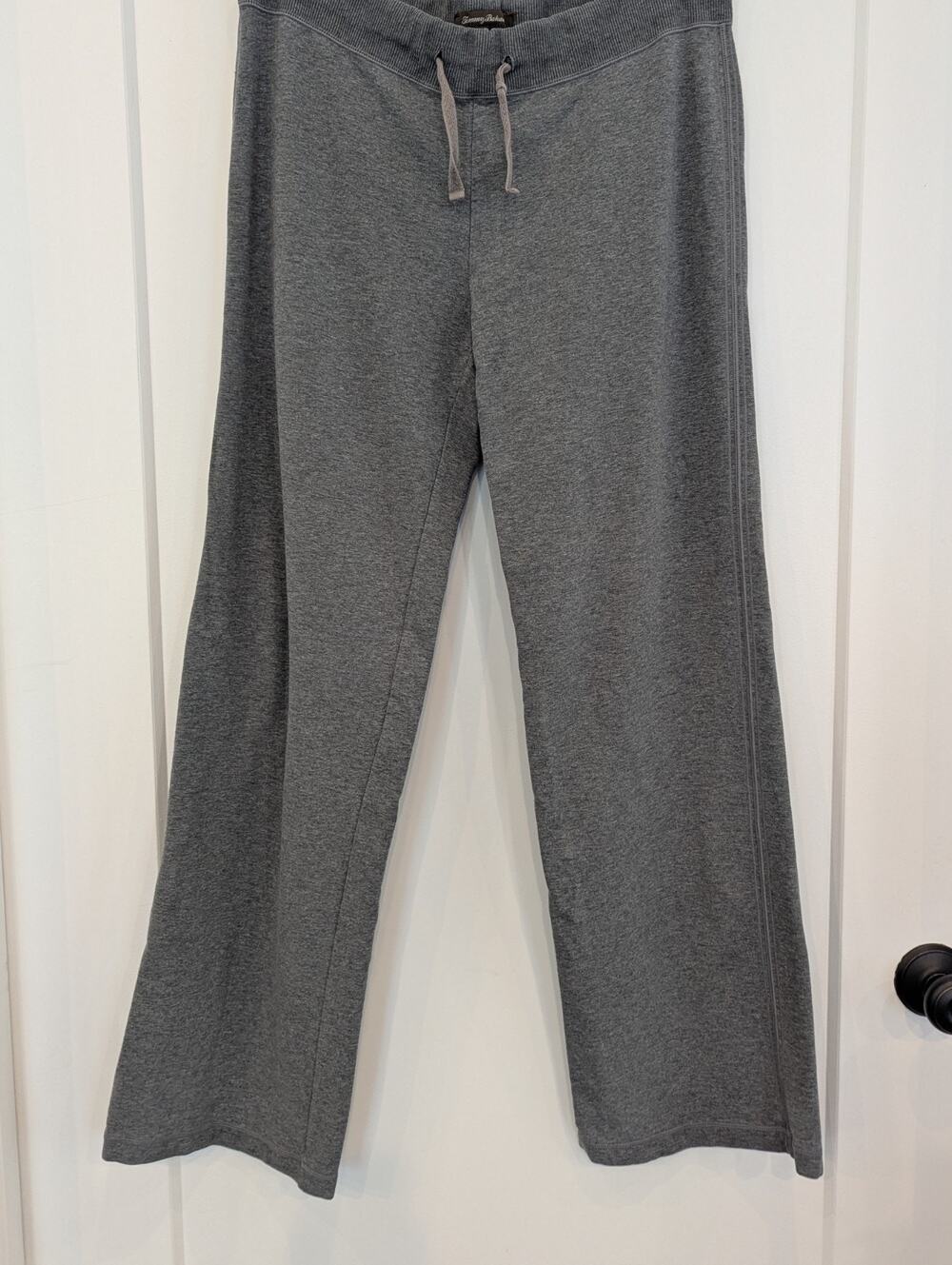 Tommy Bahama Sweatpants Women Medium Gray Lounge Wide Leg Drawstring Soft